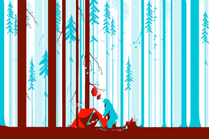 Deer Forest Illustration