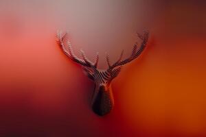 Deer Horns Abstract 4k