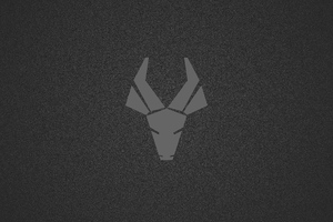 Deer Logo Dark Minimalism 4k
