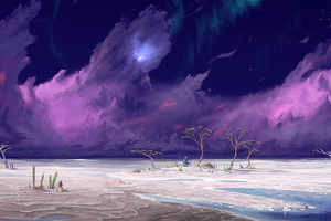Desert Dragonoid Clouds 4k (1440x900) Resolution Wallpaper