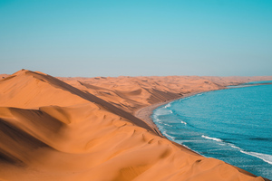 Desert Sea Sand 4k Wallpaper