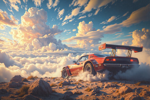 Desert Storm Racing Into Paradise (2048x2048) Resolution Wallpaper