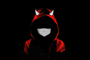 Devil Boy Minimal Mask 4k Wallpaper