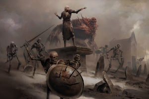 Diablo IV Necromancer 4k (1600x900) Resolution Wallpaper