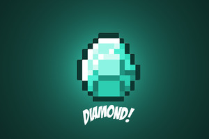 Diamond Minecraft (1360x768) Resolution Wallpaper