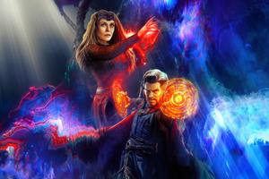 Doctor Strange And Scarlet Witch Sorcerous Alliance (3840x2400) Resolution Wallpaper