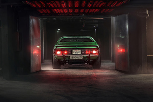Dodge Charger Muscle Car Rear 4k (1336x768) Resolution Wallpaper