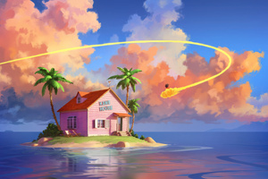 Dragon Ball Kame House 4k (2560x1700) Resolution Wallpaper