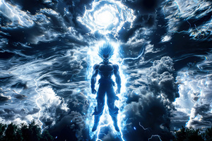Dragon Ball Z Super Saiyan Blue 5k (1360x768) Resolution Wallpaper