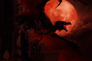Dragon In Dark Night 4k