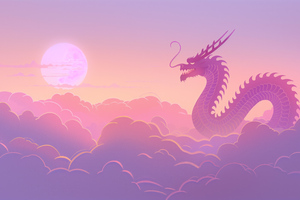 Dragon Morning Cloud Ride Wallpaper