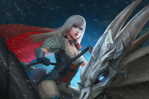 Dragon Rider Girl (2560x1700) Resolution Wallpaper