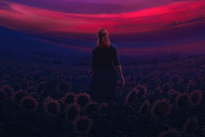 Dreamwalking Amidst Sunflowers (3840x2400) Resolution Wallpaper