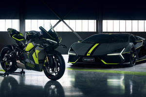 Ducati Panigale V4 Lamborghini Revuelto (7680x4320) Resolution Wallpaper