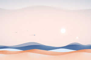 Dunes Dusk Minimal 5k (1360x768) Resolution Wallpaper