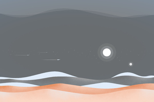 Dunes Night Minimal 5k (1920x1080) Resolution Wallpaper