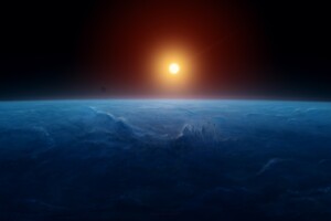 Earth Space Sunset 4k