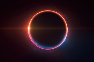 Eclipse Circle Space Ai (1360x768) Resolution Wallpaper