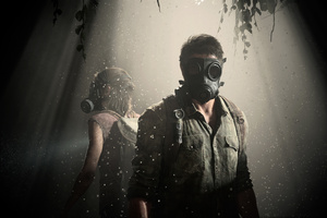 Ellie And Joel In The Last Of Us Part 1 (1336x768) Resolution Wallpaper