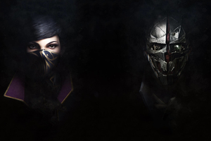Emily And Corvo Dishonored 2 4k (2560x1024) Resolution Wallpaper