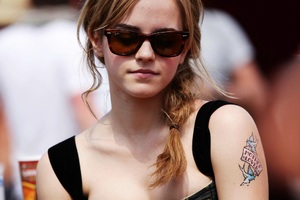 Emma Watson Tattoo Design (1360x768) Resolution Wallpaper