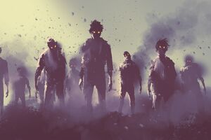 Evil Zombie Concept Art Wallpaper