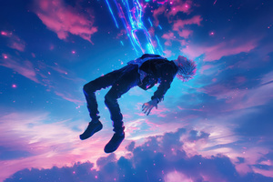 Falling Through Clouds (1280x1024) Resolution Wallpaper