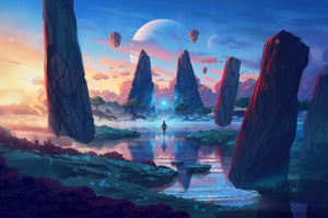 Fantasy Planet Paradise Adventure (1024x768) Resolution Wallpaper
