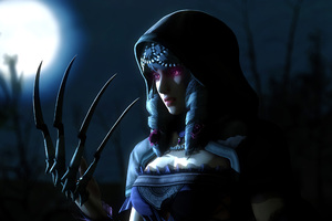 Fantasy Witch Long Nails Glowing Eyes (2880x1800) Resolution Wallpaper