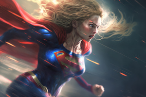 Faster Than Light Supergirl (2560x1024) Resolution Wallpaper