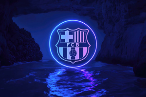 Fc Barcelona Logo 5k (2560x1600) Resolution Wallpaper