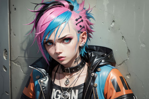 Fearless Punk Girl (2048x1152) Resolution Wallpaper