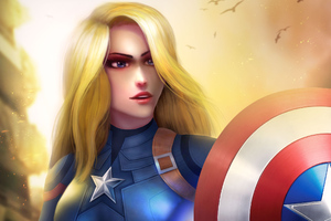 Female Captain America (1280x1024) Resolution Wallpaper