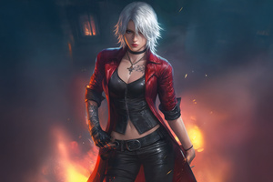 Female Dante The Devil Hunter (3440x1440) Resolution Wallpaper