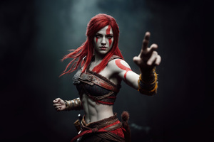 Female Kratos God Of War (2932x2932) Resolution Wallpaper