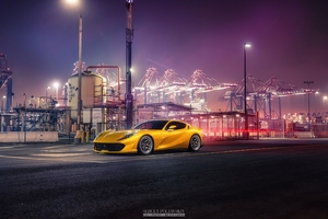 Ferrari Yellow 4k (2932x2932) Resolution Wallpaper