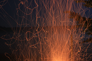 Fire Flame Sparks Glow Smoke 5k