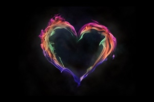 Flame Artistic Heart Love 5k (1600x900) Resolution Wallpaper