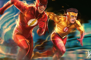 Flash And Kid Flash 4k