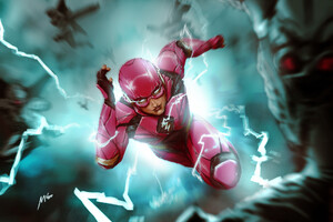 Flash Artwork For Justice League