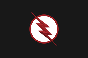 Flash Logo Minimal Black 4k Wallpaper