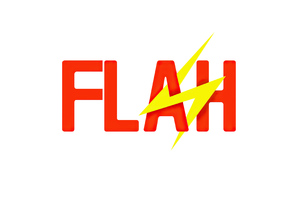 Flash Logo White 4k (1400x900) Resolution Wallpaper