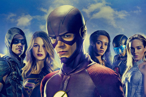 Flash Supergirl Arrow Tv Series Wallpaper