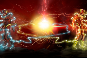 Flash Vs Scarlet Flash (2560x1024) Resolution Wallpaper