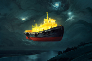 Floating In The Dark (3840x2400) Resolution Wallpaper