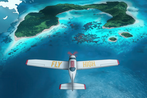 Fly High Above The Blue Horizon Wallpaper