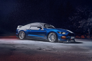 Ford Mustang In Snow Capped Muscle (320x240) Resolution Wallpaper