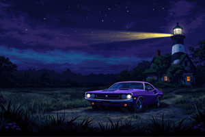 Forgotten Challenger By The Overgrown Cottage Wallpaper