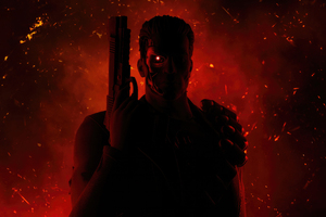 Fortnite Ft The Terminator Game Wallpaper