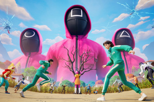 Fortnite X Squid Game (1024x768) Resolution Wallpaper
